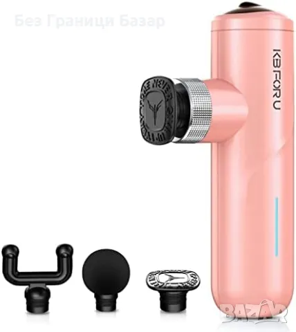 Нов Масажен пистолет мини 3 скорости, мощен мускулен релакс с 3 глави