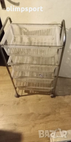 етажерка пластмасова разглобяема 50х30 х 80см с чекмеджета, снимка 2 - Етажерки - 53167812