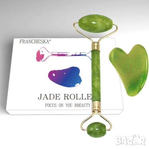 💚 Нефритен масажор за лице  