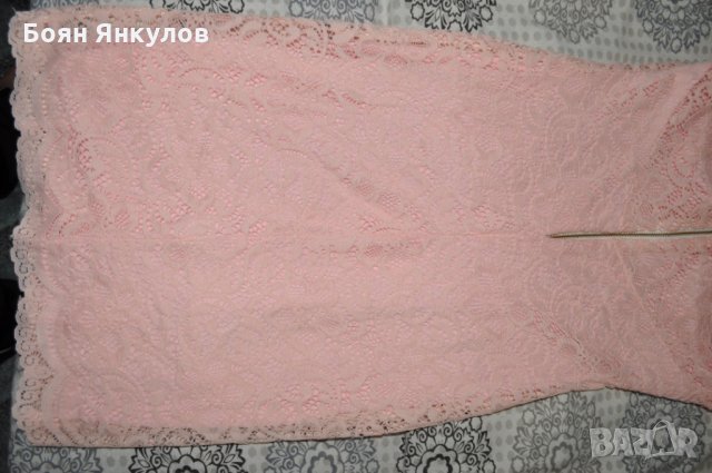 Розова дантелена рокля, снимка 7 - Рокли - 31894245