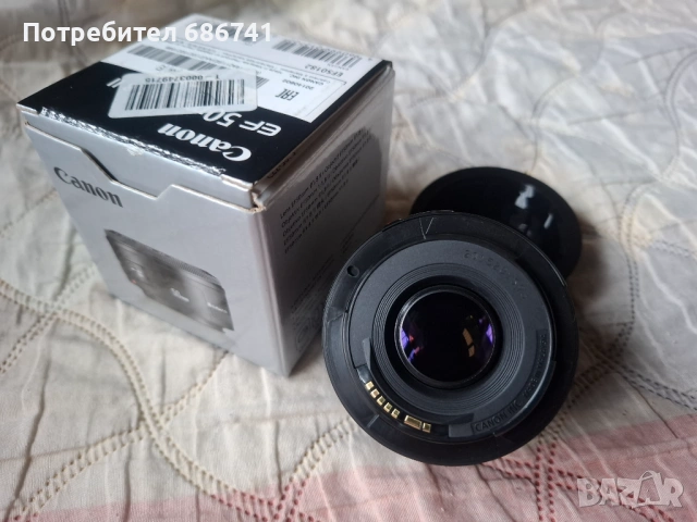 Обектив Canon 50mm 1:1,8 II, снимка 3 - Обективи и филтри - 54061495