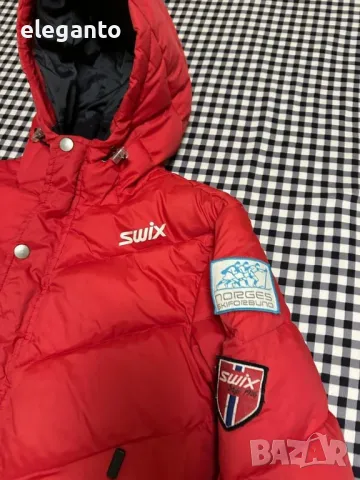 SWIX Norge SkiTEAM мъжка дебела зимна пухенка S, снимка 4 - Якета - 48382514