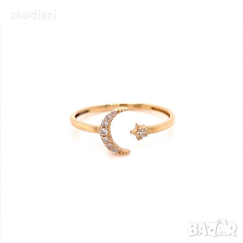 Златен дамски пръстен 1,04гр. размер:56 14кр. проба:585 модел:20127-6, снимка 1 - Пръстени - 42615632