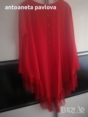 Разкошна туника за повод -червена, черна и синя, снимка 3 - Туники - 38120572