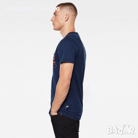 МЪЖКА ТЕНИСКА – G-STAR RAW WAVY LOGO ORIGINALS; размери: размери: L, снимка 3 - Тениски - 31757069