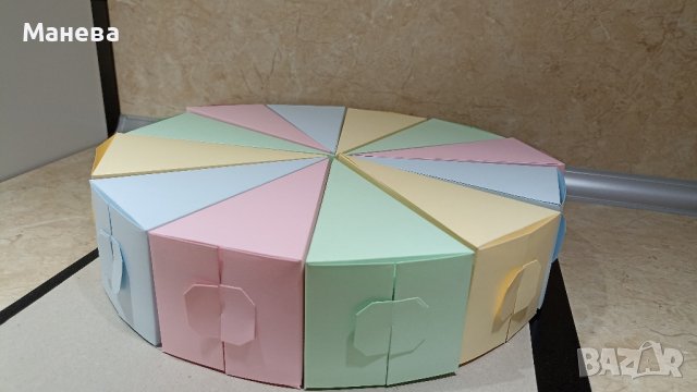 Парче за хартиена торта , снимка 4 - Декорация за дома - 42767529