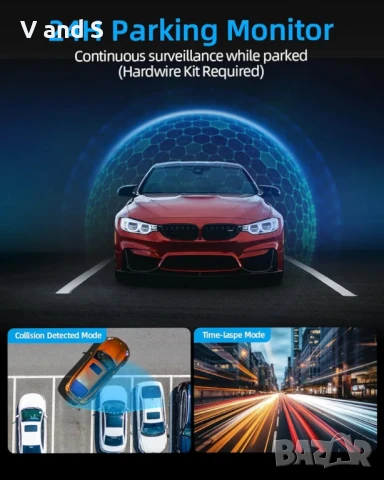 видеорегистратор за кола 4К отпред и отзад, мини WiFi видеорегистратор за кола със супер нощно вижда, снимка 4 - Камери - 50703859