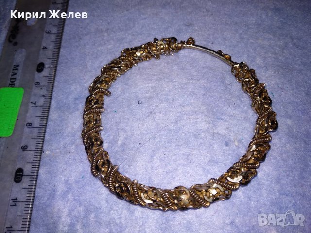 ПОЗЛАТЕНА МНОГО КРАСИВА АР НУВО СТИЛ ВИНТИДЖ ГРИВНА СТОМАНЕНА 37930, снимка 7 - Гривни - 40836411