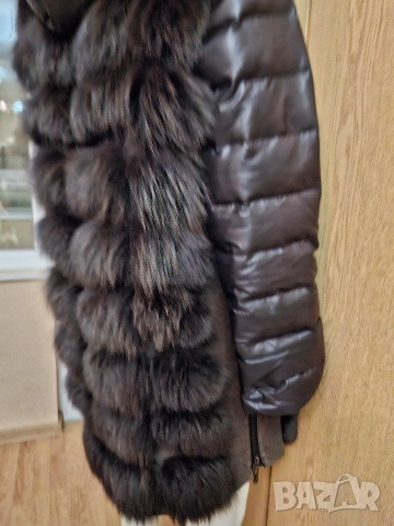 Палто естествева кожа и лисица , снимка 2 - Якета - 42499983