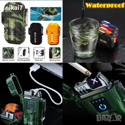 запалка ветроустойчива Explorer водоустойчива без пламьк импулсна, снимка 2 - Други - 42101707
