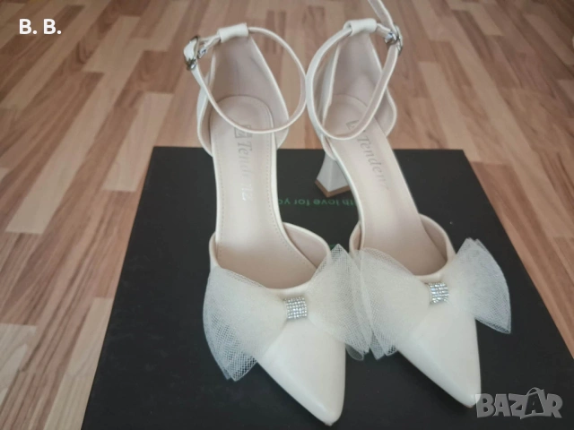 Официални дамски обувки с панделка, снимка 4 - Дамски обувки на ток - 54135902