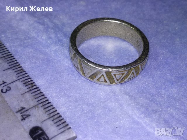 СТАРИНЕН РЕТРО ОРНАМЕНТИРАН СРЕБЪРЕН ПРЪСТЕН ХАЛКА ОКСИДИРАНО СРЕБРО925 АНГЛИЯ РЪЧНА ИЗРАБОТКА 39913, снимка 10 - Антикварни и старинни предмети - 42613980