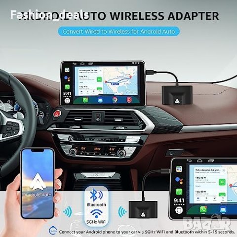Нов Android CarPlay Безжичен Dongle - Свържи Бързо и Лесно за кола автомобил, снимка 6 - Друга електроника - 42861874