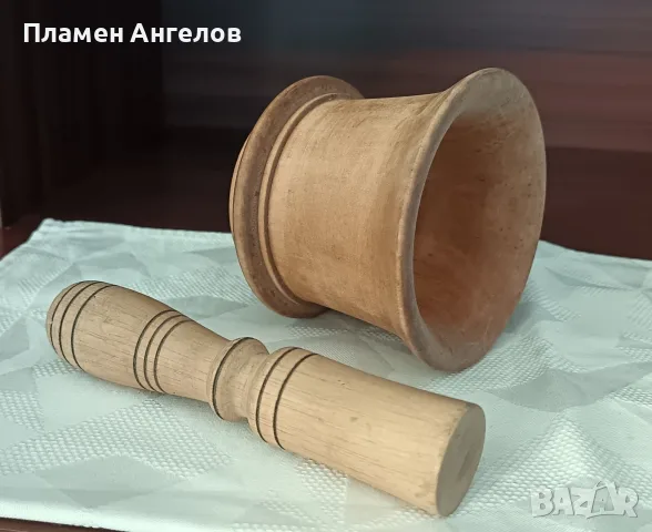 Старо дървено хаванче и кълцалник, снимка 2 - Прибори за хранене, готвене и сервиране - 51981865
