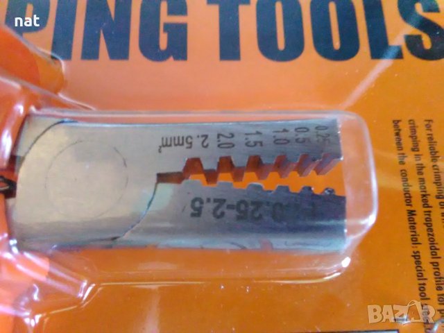 клещи за кримпване на кабелни накрайници, снимка 2 - Клещи - 31161774