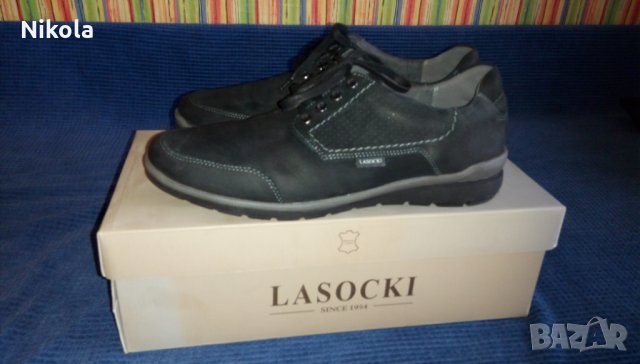 Мъжки велурени - кожени обувки LASOCKI нови! №44, снимка 16 - Ежедневни обувки - 29639337