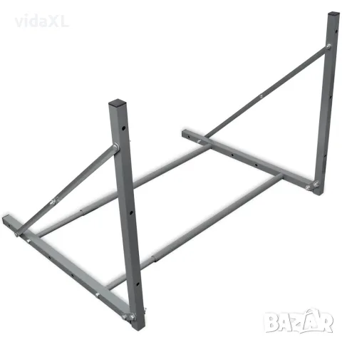 vidaXL Стелаж за гуми, сребрист, стомана, снимка 3 - Стелажи и щандове - 56149121