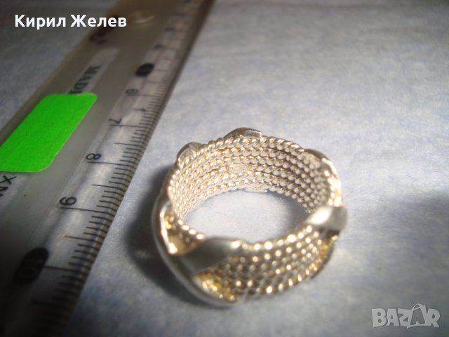 ПРЕКРАСЕН СРЕБЪРЕН ДИЗАЙНЕРСКИ ВИНТИДЖ АРТ ПРЪСТЕН СРЕБРО 925 РЪЧНА МАЙСТОРСКА ИЗРАБОТКА 32507, снимка 8 - Пръстени - 38329541