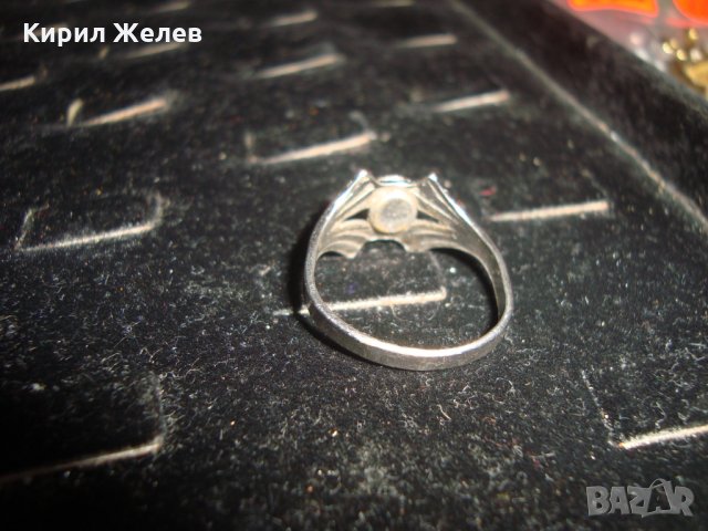 ПОСРЕБРЕН СТАРИНЕН ПРЪСТЕН с ГРАНАТ 17501, снимка 4 - Пръстени - 31230599