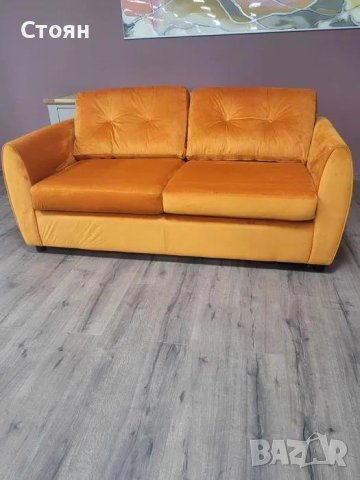 Оранжев диван от плат двойка с функция сън, снимка 8 - Дивани и мека мебел - 42541007