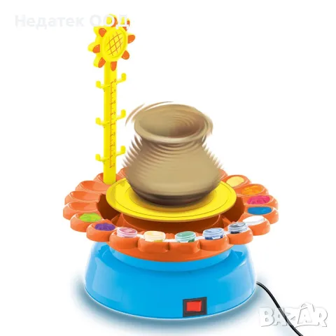 Детска грънчарска работилница, С колело и бои