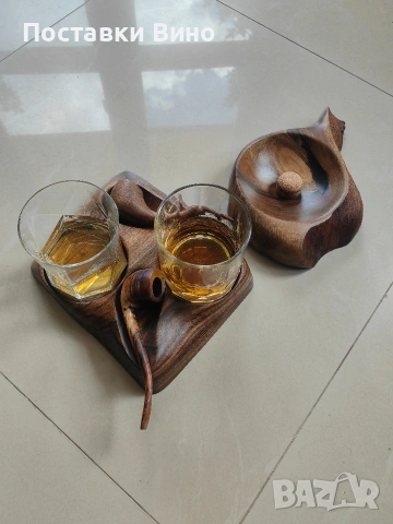 Поставка за чаша и лули с пепелник за лули