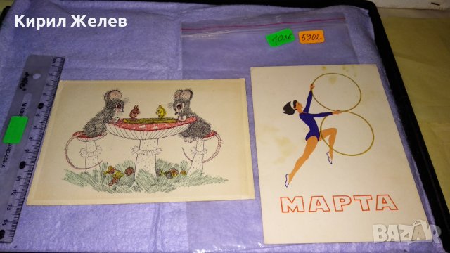 ДВЕ МНОГО ИНТЕРЕСНИ КРАСИВИ СТАРИ РЕДКИ ПОЩЕНСКИ КАРТИЧКИ БЪЛГАРИЯ 5902