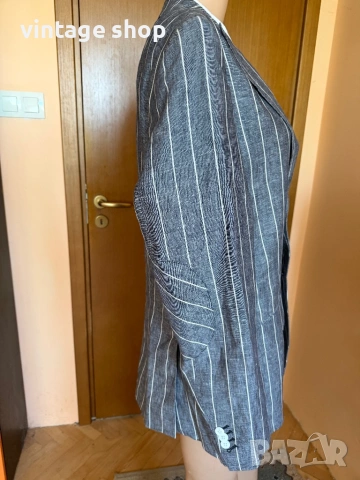 Мъжко  ленено ленено сако British Indigo, снимка 3 - Сака - 54244810