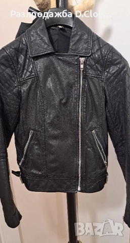 кожено яке естествена кожа XS , снимка 3 - Якета - 51887595
