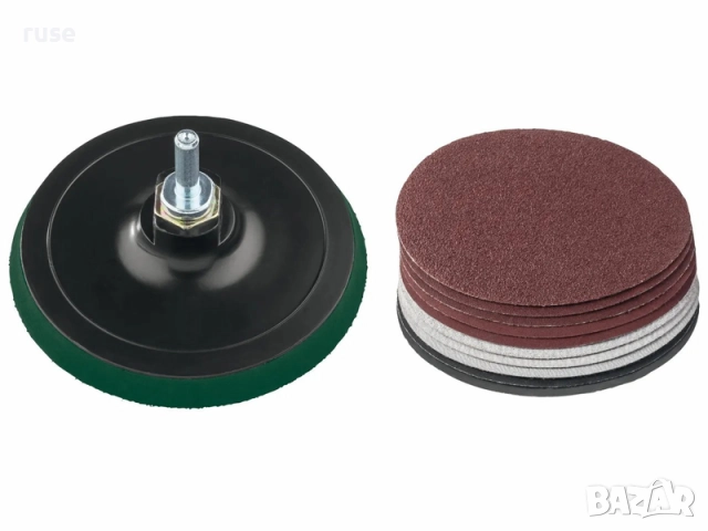 НОВИ! Шлайф диск и 10 шкурки Parkside за ъглошлайф с адаптер, снимка 5 - Други инструменти - 52817915