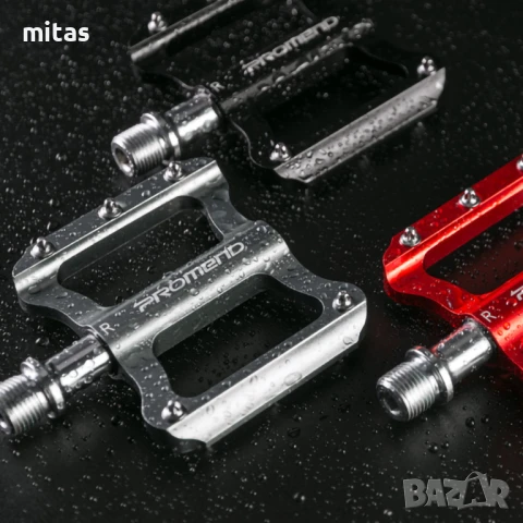 Ултра леки алуминиеви педали за велосипед PROMEND R41, Черни, 250гр., снимка 8 - Части за велосипеди - 50954893