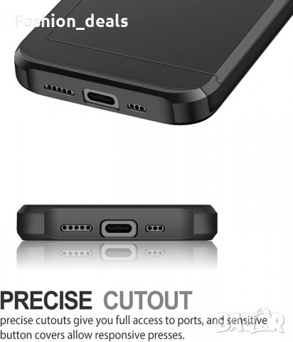 Нов защитен калъф кейс гръб за iPhone 14 Айфон с Поставка за карта, снимка 4 - Калъфи, кейсове - 38307474