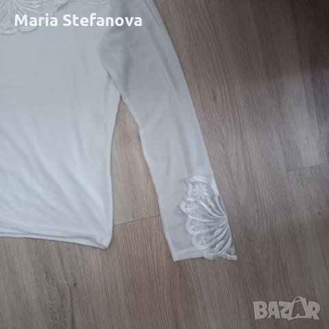 Бяла елегантна блузка , снимка 3 - Блузи с дълъг ръкав и пуловери - 35643791