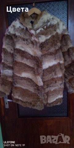 Кожено палто от заешки  кожи, снимка 8 - Палта, манта - 31057408