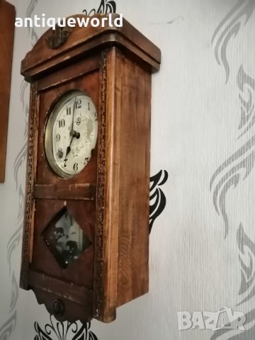 Стар Немски Стенен Часовник  , снимка 3 - Антикварни и старинни предмети - 31750722