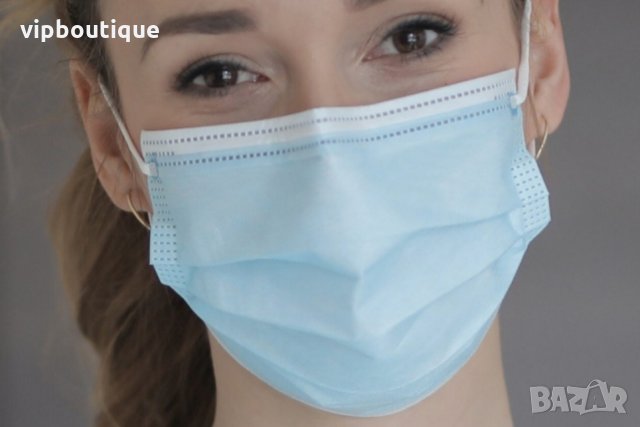 Медицински Еднократни Трипластови Предпазни Маски За Лице, снимка 8 - Медицински консумативи - 29235797