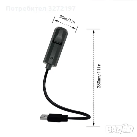 USB Захранвана LED Коледна Елха Проекционна Светлина, снимка 8 - Лед осветление - 47992915