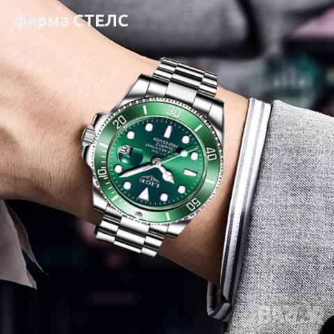 Мъжки часовник Lige Sport Watch, Водоустойчив, Неръждаема стомана, снимка 8 - Мъжки - 40246690