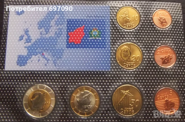 Сан Марино - евро сет - проби, снимка 2 - Нумизматика и бонистика - 51278096