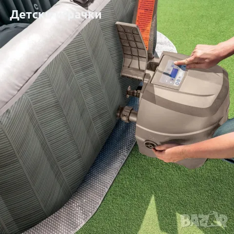 Надуваемо джакузи Intex PureSpa Chevron Deluxe,6 места,239 х 71см,бял, снимка 6 - Други - 49899457