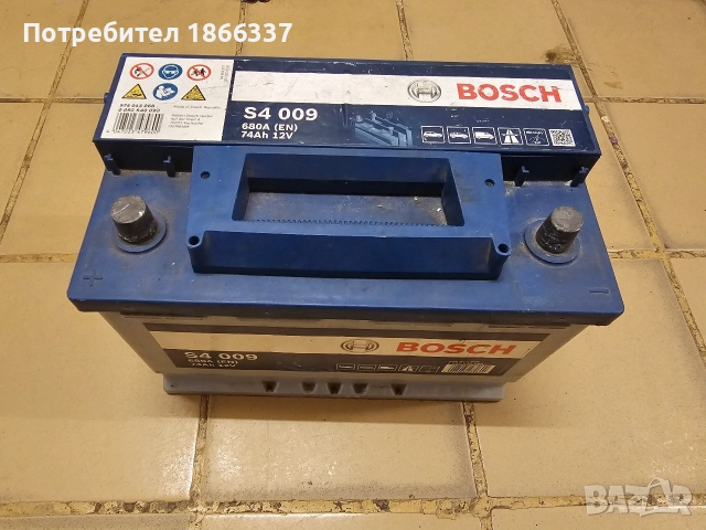 Акумулатор Bosch S4 74Ah 680A, снимка 3 - Части - 52716729