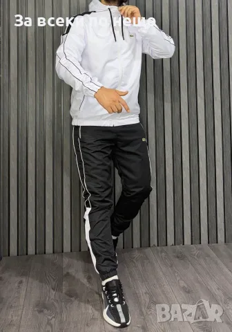 Lacoste Мъжки Шушляков Спортен Комплект🔝Мъжки Шушляков Спортен Екип Лакост - 3 Цвята Код A1825, снимка 3 - Спортни дрехи, екипи - 55750949