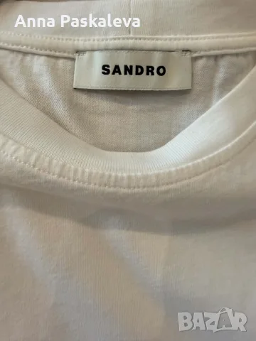 Тениска Sandro бяла, снимка 4 - Тениски - 55772698