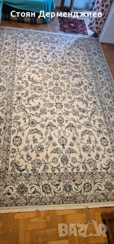 Оригинален персийски килим Наин, снимка 2 - Килими - 50567744