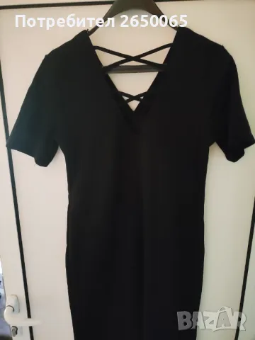 Орг.черна рокля ITALY/ S/M, снимка 3 - Рокли - 48599877