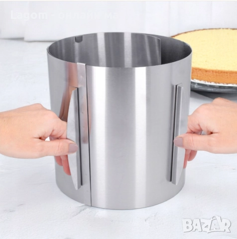 Регулируем ринг за торта, неръждаема стомана, регулируем диаметър 16-30 см, височина 15 см Ruhhy, снимка 2 - Прибори за хранене, готвене и сервиране - 52549120