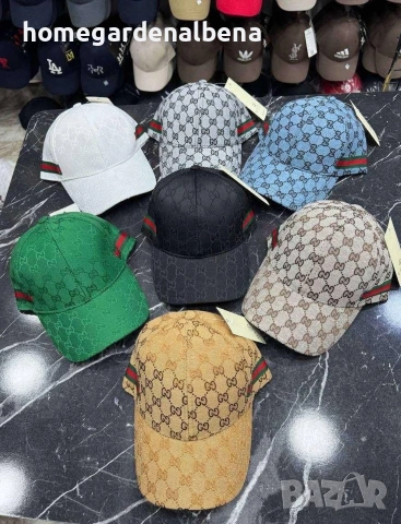 Унисекс шапка с козирка — монограм десен, регулируема — 7 цвята