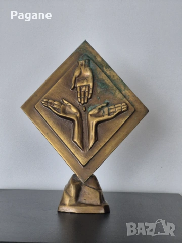 Авторска бронзова пластика „Ръце“ – Художествена скулптура (24.5 см) ​, снимка 3 - Антикварни и старинни предмети - 53294901