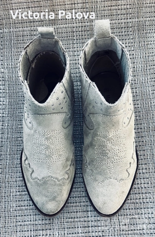 Детски ботуши MANGO KIDS естествена кожа , снимка 3 - Детски боти и ботуши - 51452600