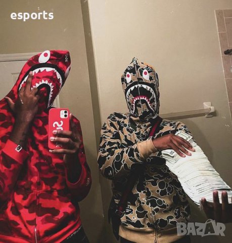 Casual Суичър Bape A Bathing Ape Purple Camo M L XL 2XL (блуза с качулка) , снимка 4 - Суичъри - 36906890